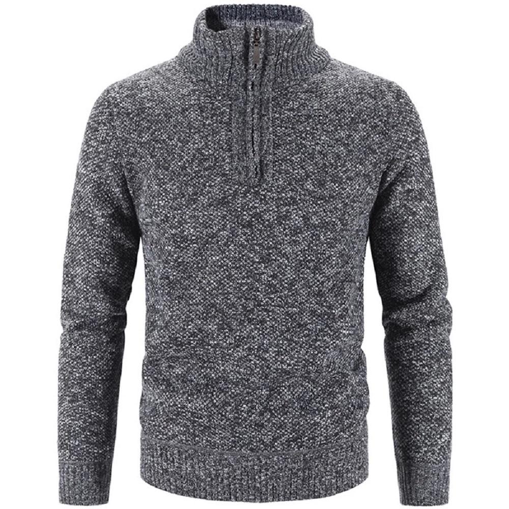 Fleece Thicker Sweater Half Zipper Turtleneck Warm-MF00004-Veeddydropshipping