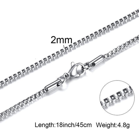 STEEL CHAIN NECKLACE FOR MEN JEWELRY LINK CHOKER-JW01198-Veeddydropshipping