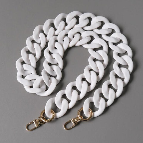 Handbag Accessory Chain Resin  Luxury Frosted Strap-BS00680-Veeddydropshipping