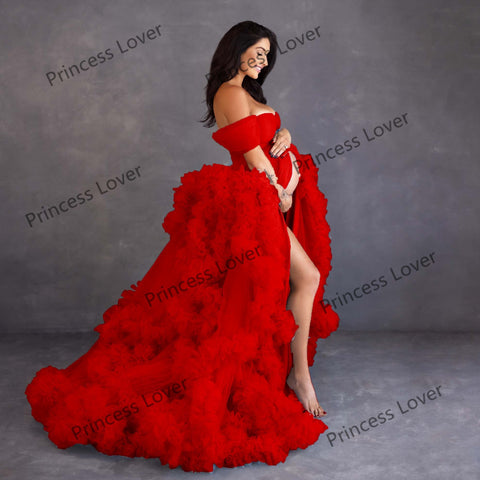 Prom Dresses Pregnant Women Tiered Ruffles-WF01512-Veeddydropshipping