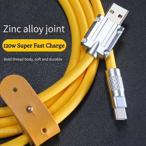 120W 6A Super Fast Charge Type C Liquid Silicone Cable Quick Charge USB-PA01033-Veeddydropshipping