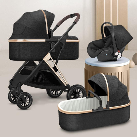 Baby Stroller 3 In1 Baby Cariage Travel Stroller Baby Stroller with Car Seat-TB00361-Veeddydropshipping
