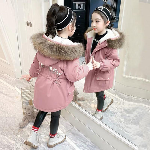 Girls Warm Coat Winter Outerwear Kid Outdoor Clothes-Veeddydropshipping