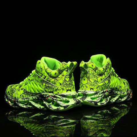 Graffiti Shoes 45 High Top Sneakers 46 Basketball Shoes-BS01410-Veeddydropshipping