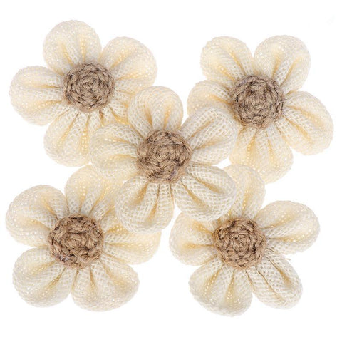 Hessian Roses Burlap Flower Wedding Decor-HA00599-Veeddydropshipping