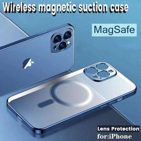 Case For iPhone 14 13 12 11 Pro Max XR XS X Shockproof Magnetic Silicone Cover-PA00107-Veeddydropshipping