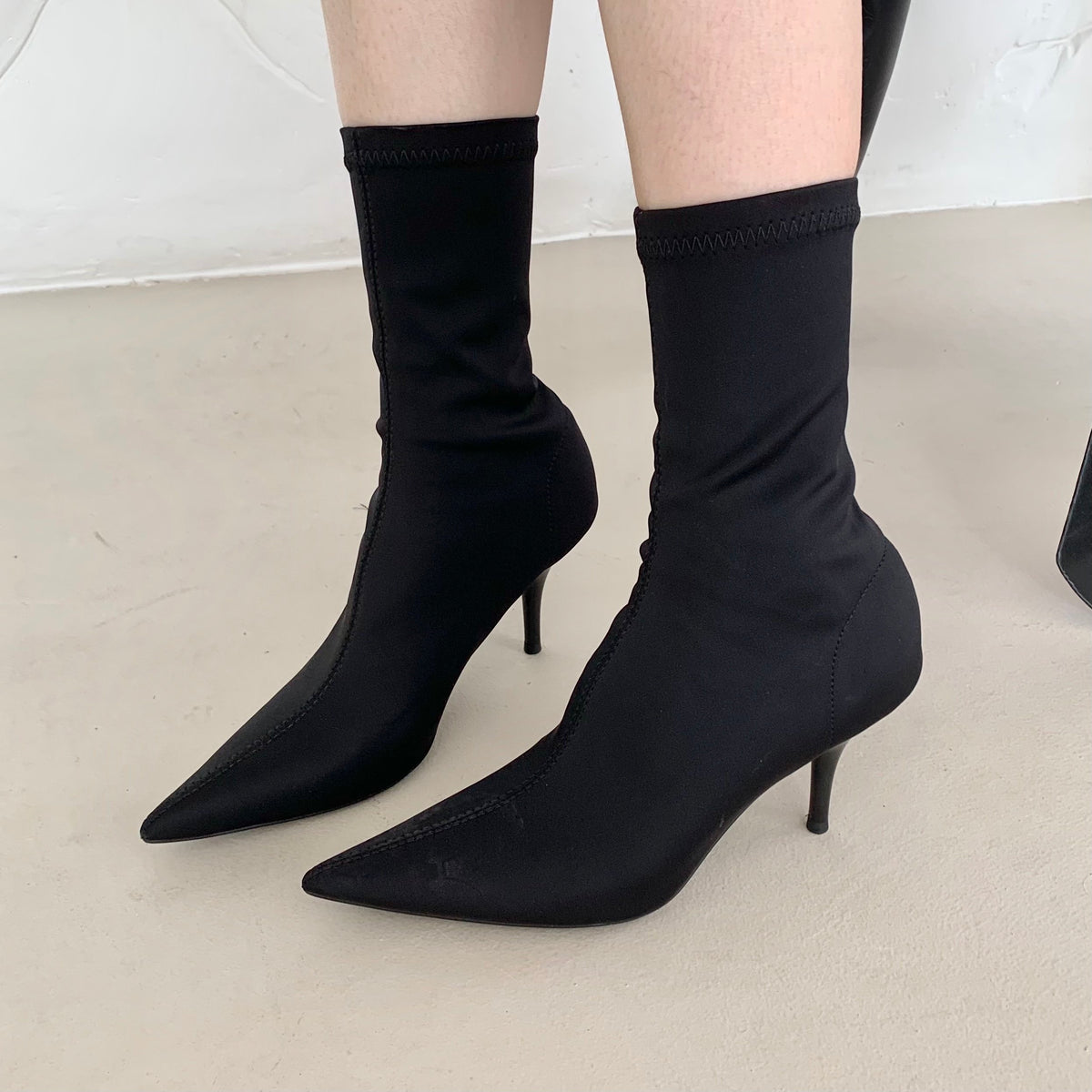 Fabric Women Ankle Boots Sexy Pointed Toe High Heels-BS00908-Veeddydropshipping