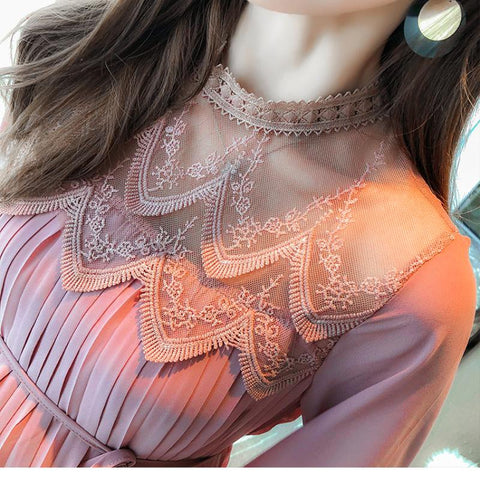 Chiffon Dresses Maternity Clothes For Pregnant Women Long Sleeve-TB00599-Veeddydropshipping