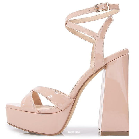 Platform Pumps Club Shoes Open Toe Women High Heels Office Ladies Dress-BS00815-Veeddydropshipping