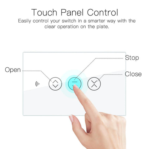 Tuya ZigBee RF Smart Touch Curtain Switch Roller Blinds Shutter Home App-TI01080-Veeddydropshipping