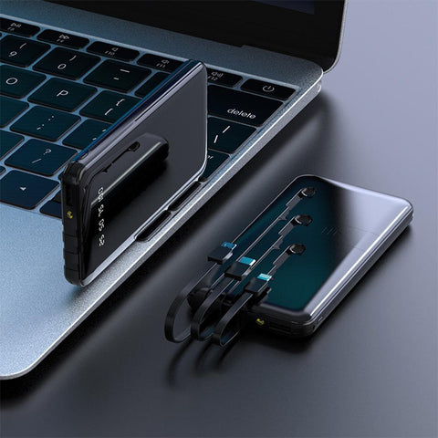 10000mAh Mobile Power Bank Full Screen 3USB Portable Outdoor Emergency Fast Charging External Battery