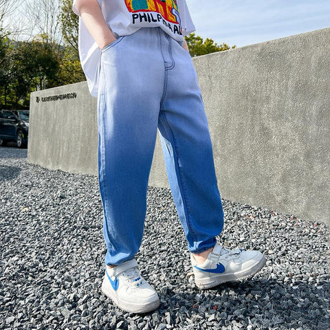 Casual Sweatpants Jeans for Boys Summer Thin Denim Pants Fashion-TB01276-Veeddydropshipping