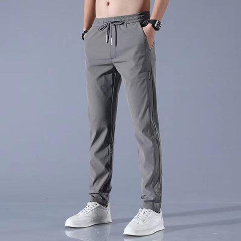 Silk Breathable Casual Pants Bunched Feet Nine-MF00411-Veeddydropshipping