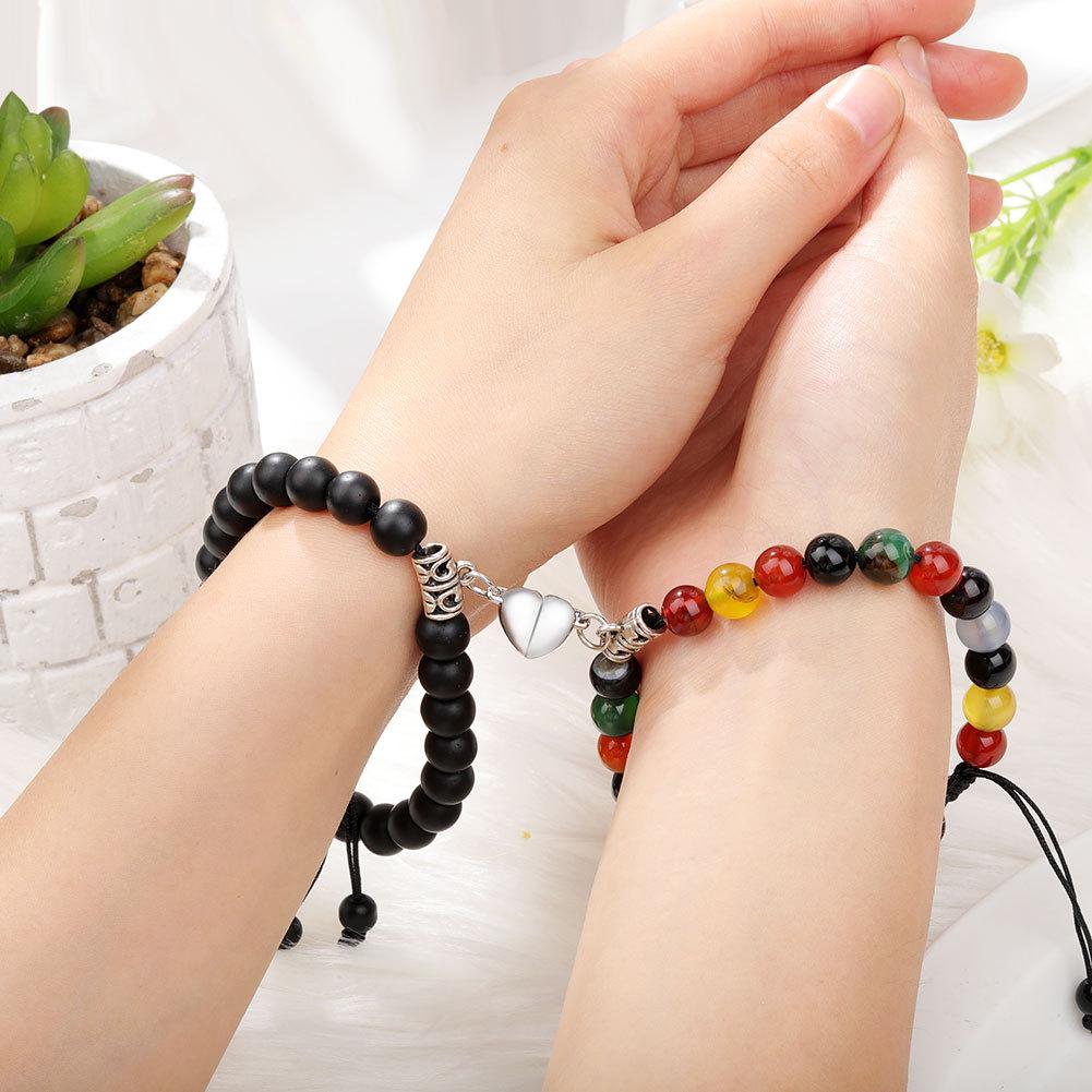 Magnet Couple Bracelets Romantic Heart Matching Lovers  -JW00242-Veeddydropshipping