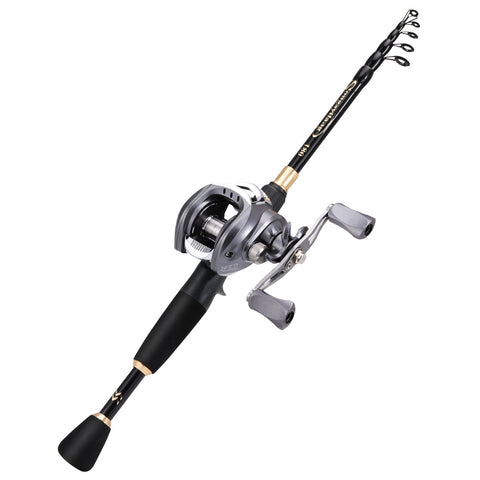 Casting Fishing Rod and Reel Combo 1.8-2.4m Carbon Fiber Fishing Rod and 8.1:1 Gear-OS00414-Veeddydropshipping