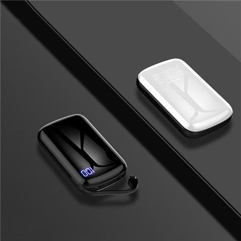 80000mAh Mini Mobile Power Bank Built-in Charging Cable One-way Charger Pocket-sized-PA00487-Veeddydropshipping