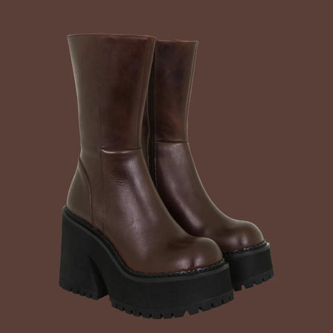 Women Fashion Mid Calf Ankle Women Boots Female-BS01060-Veeddydropshipping