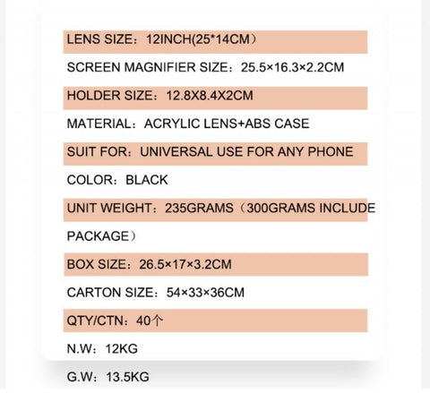 12 Inch Mobile Phone Screen Amplifier For IPad Movie Folding Shading 3D Screen Mobile Phone-PA00704-Veeddydropshipping