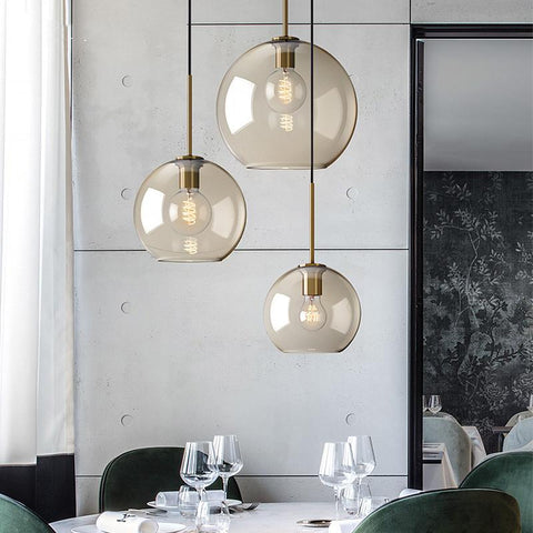 Modern hanging loft Glass Pendant Light-TI00339-Veeddydropshipping