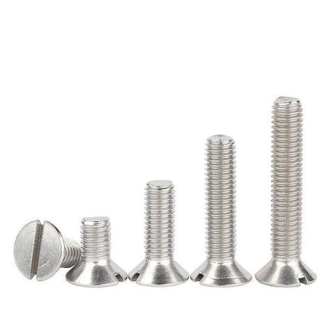 Threaded Slotted Flat Screw Bolt-TI00560-Veeddydropshipping