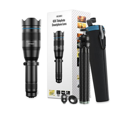 Telephoto Lens 60X for Mobile Smart Phone Black with Stand High-PA01279-Veeddydropshipping