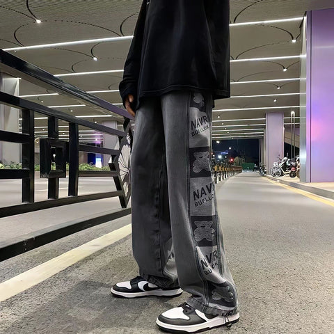 Straight Baggy Pants Vintage Korean Streetwear Y2k-Veeddydropshipping