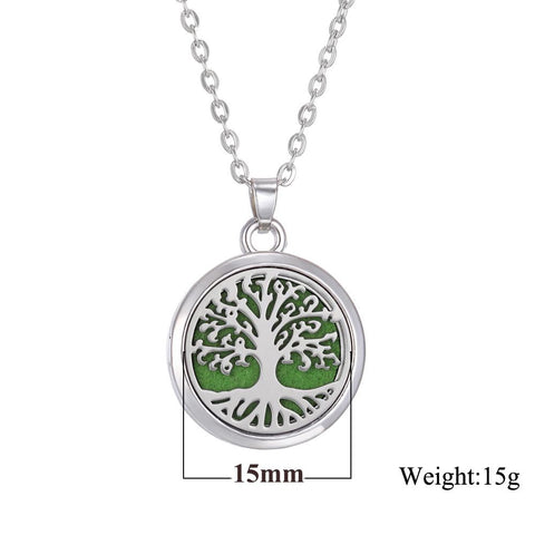 Necklace Perfume Essential Oil Open Stainless Steel-JW01209-Veeddydropshipping