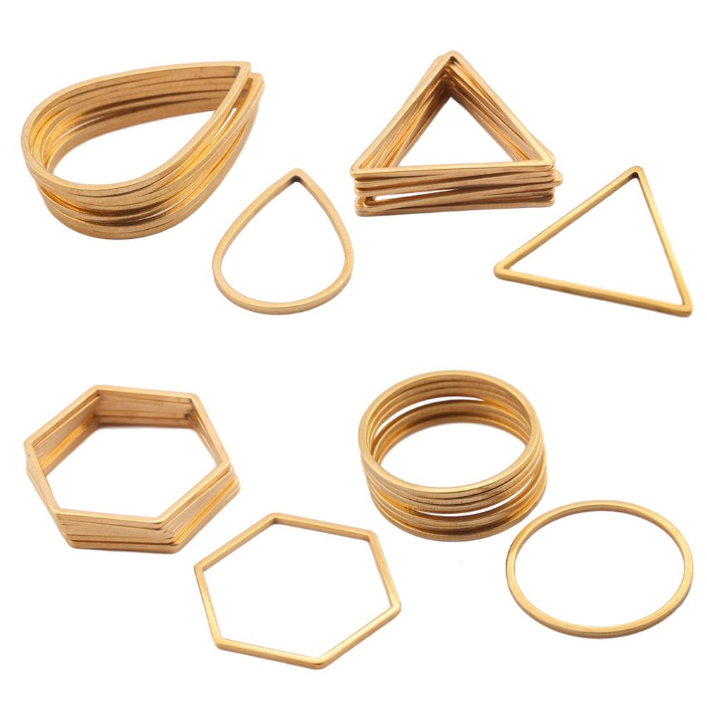 Teardrop Earrings Connectors Rectangle Circle Ring Charms Diy -JW01644-Veeddydropshipping