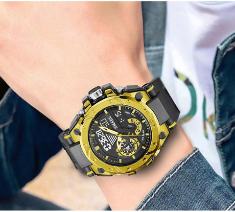 Sports Watches Waterproof Army Blue Stopwatch Display -JW00779-Veeddydropshipping