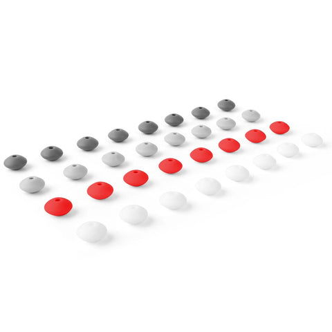 50Pcs 12mm Lentil Silicone Beads Perle Dentition DIY Food Grade Baby-TB00822-Veeddydropshipping