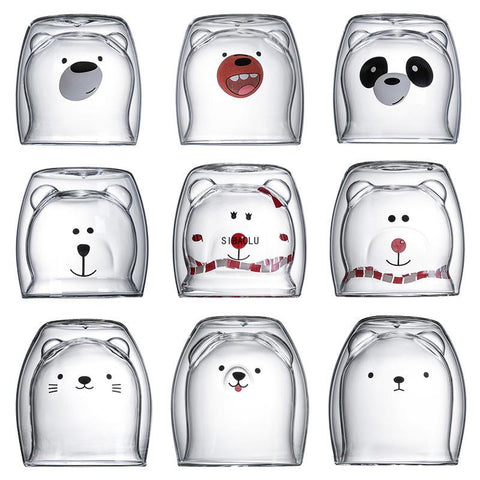 Double Wall Glass Mug Coffee Cup-HA01285-Veeddydropshipping