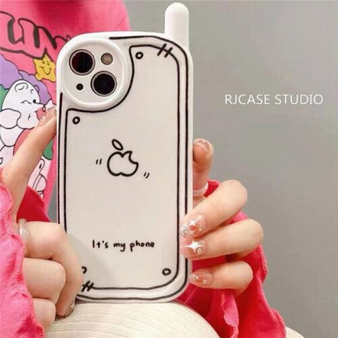 Retro 3D Classic Mobile Phone Sproof Case For iPhone 13 Pro Max Cute Armor Cover-PA00151-Veeddydropshipping