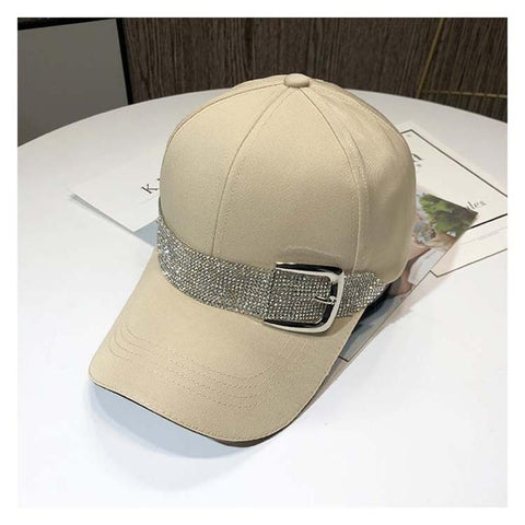 Fashion Rhinestone Belt Baseball Caps-WF01359-Veeddydropshipping