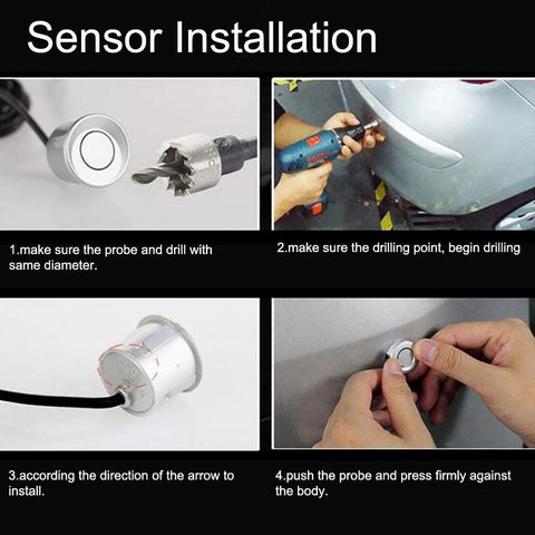 Wireless Car Parking Sensor Kit Buzzer 12V 22mm Reverse Backup Radar-AM00145-Veeddydropshipping