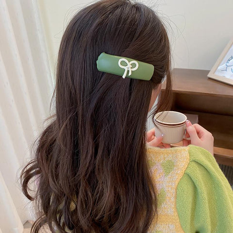 New Green Bow BB clip For Women Fashion Hairgrip -JW00489-Veeddydropshipping
