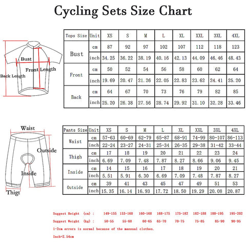 Summer Cycling Jersey Short Sleeves Bibs Shorts Suit Bicycle Clothing Set MTB-OS01078-Veeddydropshipping