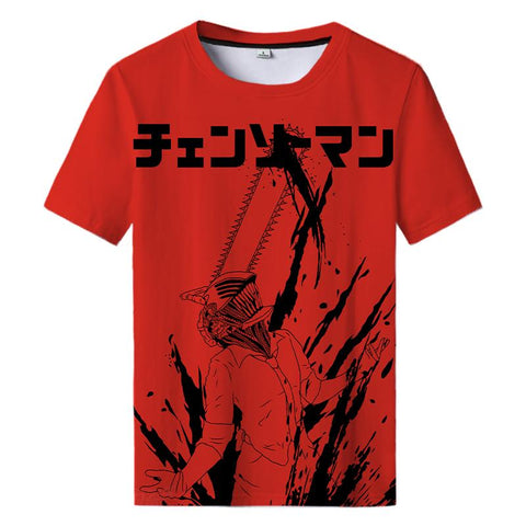 Japanese fashion anime chainsaw man 3d printed T-shirt-MF00063-Veeddydropshipping