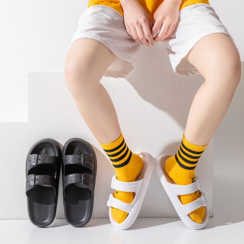 Buckle Fashion Slippers Indoor Slides Bathroom Shoes-BS01253-Veeddydropshipping