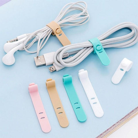 4 PCS Universal Cable Management Wire Cord Fixer Charger Organizer New Phone Cable Winder-PA00866-Veeddydropshipping