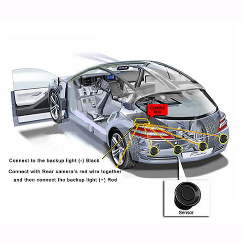 Wireless Car Parking Sensor Kit Buzzer 12V 22mm Reverse Backup Radar-AM00145-Veeddydropshipping