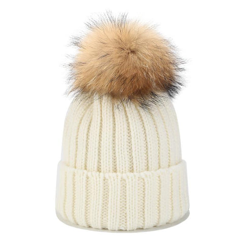 Women Winter PomPom Beanie Hat With Name-MF00983-Veeddydropshipping