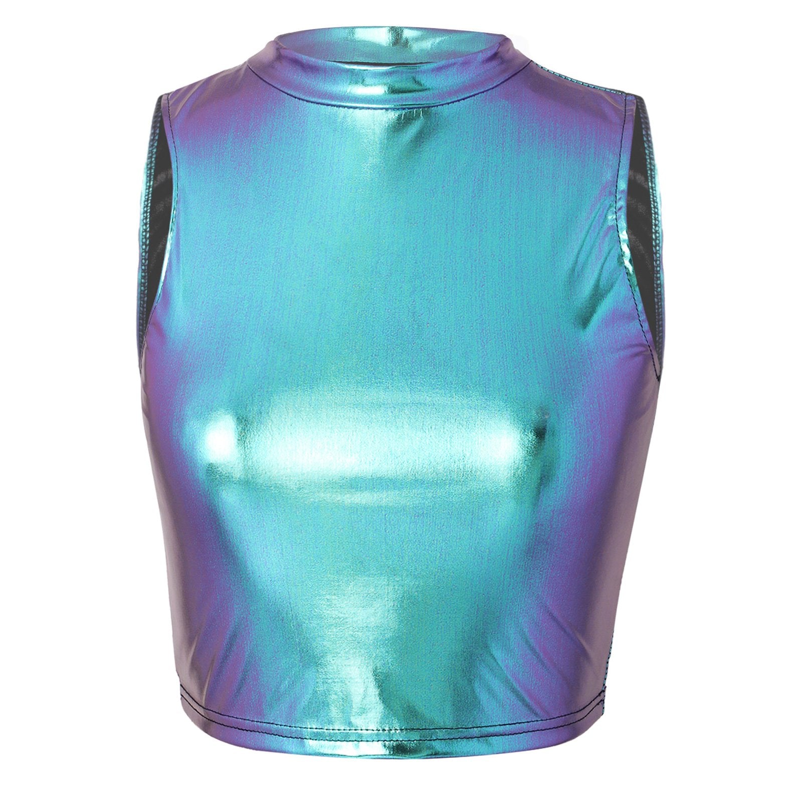 Summer Sexy Metallic Crop Top Womens Wet-Veeddydropshipping