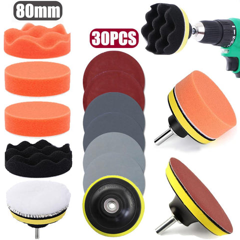 Car Polishing Sponge Pad Kit Wool Waxing Buffing Sponge-AM00479-Veeddydropshipping