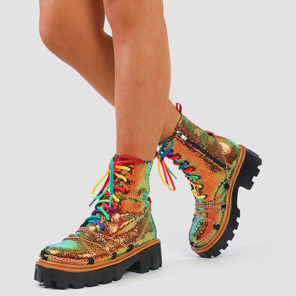 Trendy Fashion Platform Shoes Women&#39;s Boots-BS01015-Veeddydropshipping