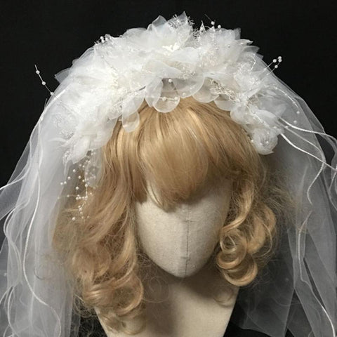 Bride Multi Layer Wedding Veil Headband-WF01454-Veeddydropshipping