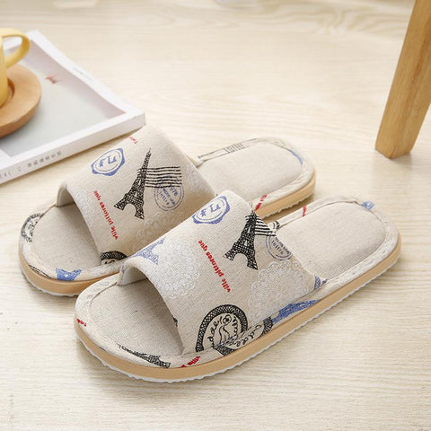 Couple Linen Slipper Spring Autumn Lightweight Unisex Bedroom-BS01303-Veeddydropshipping