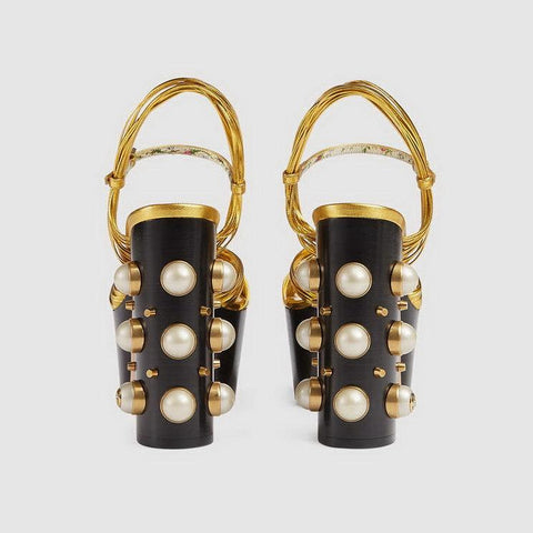 Metal Platform Sandals Large 34-42 Super High Heel Thick Bottom Rivet-BS00846-Veeddydropshipping
