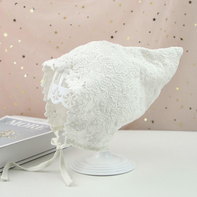 Lace Embroidery Baby Girl Bonnet Hat Summer Breathable Mesh Kids-Veeddydropshipping-6
