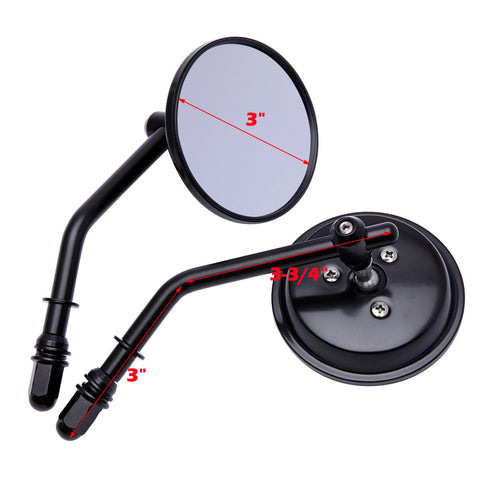 Rearview Side Mirrors For Harley Sportster Dyna XL883 1200 Road King-AM01247-Veeddydropshipping