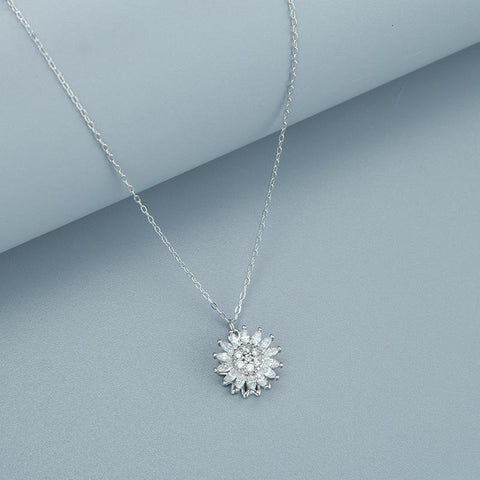 Sunflower Pendant Necklace for Women Jewelry Luxury-JW01192-Veeddydropshipping